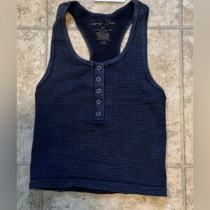 Women’s Size XS/S Washed Black Gypsy + Jade Racerback Crop Tank NWT